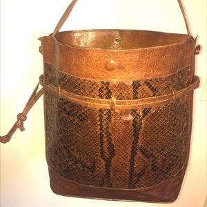 Vintage snakeskin leather bag